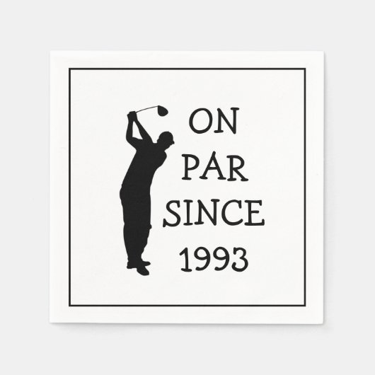 誕生日おもしろいゴルファー30thハッピーパパパー スタンダードカクテルナプキン (正面)