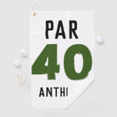 誕生日おもしろいゴルファー40世ハッピーソン・パー ゴルフタオル (インサイチュ)