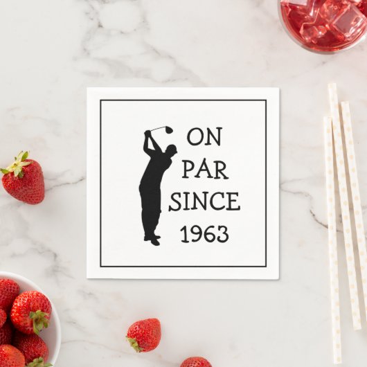 誕生日おもしろいゴルファー60thハッピーパパパー スタンダードカクテルナプキン (インサイチュ)