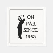 誕生日おもしろいゴルファー60thハッピーパパパー スタンダードカクテルナプキン (正面)