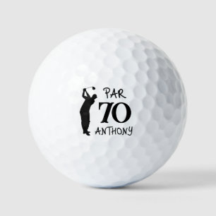 誕生日おもしろいゴルファー70thハッピーパパゴルフボール ゴルフボール