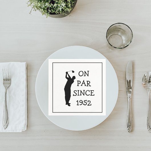 誕生日おもしろいゴルファー70thハッピーパパパー スタンダードカクテルナプキン