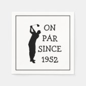 誕生日おもしろいゴルファー70thハッピーパパパー スタンダードカクテルナプキン (正面)