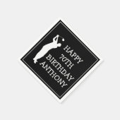 誕生日おもしろいゴルファー70thハッピーパパパー スタンダードカクテルナプキン (角)