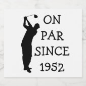 誕生日おもしろいゴルファー70thハッピーパパパー ビールラベル (シングルラベル)