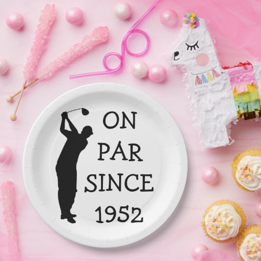 誕生日おもしろいゴルファー70thハッピーパパパー ペーパープレート (パーティー)