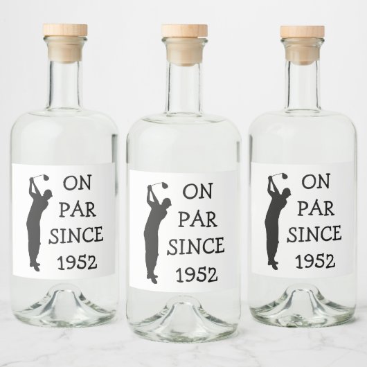 誕生日おもしろいゴルファー70thハッピーパパパー リキュールボトルラベル (ボトル)