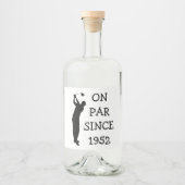 誕生日おもしろいゴルファー70thハッピーパパパー リキュールボトルラベル (正面)