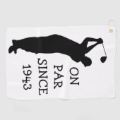 誕生日おもしろいゴルファー80thハッピーパパパー・ユーモア ゴルフタオル (横)