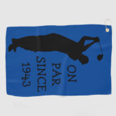 誕生日おもしろいゴルファー80thハッピーパパパー・ユーモア ゴルフタオル (横)