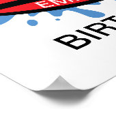 誕生日おもしろいサーフィンパイナップル ポスター (角)