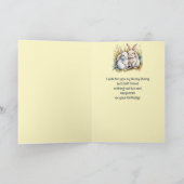 誕生日おもしろいスウィートハニーバニーアニマルアート カード (内部)