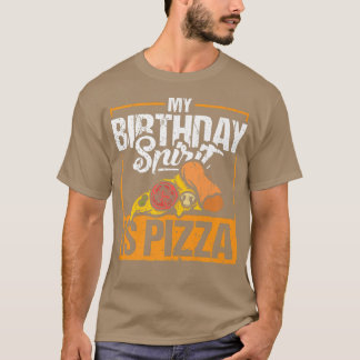 誕生日おもしろいスピリットのピザラバーグルメユーモアBda Tシャツ
