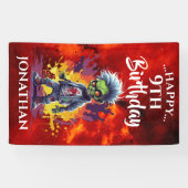 誕生日おもしろいゾンビボーイ 横断幕 (横)