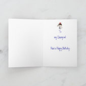 誕生日おもしろいチャンピオンアイスホッケースポーツバード カード (内部)