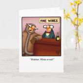 「誕生日おもしろいディナー」グリーティングカード カード (黄色い花)