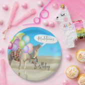 誕生日おもしろいデザートカメルバルーンカラフル ペーパープレート (パーティー)