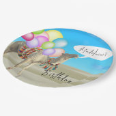 誕生日おもしろいデザートカメルバルーンカラフル ペーパープレート (アングル)