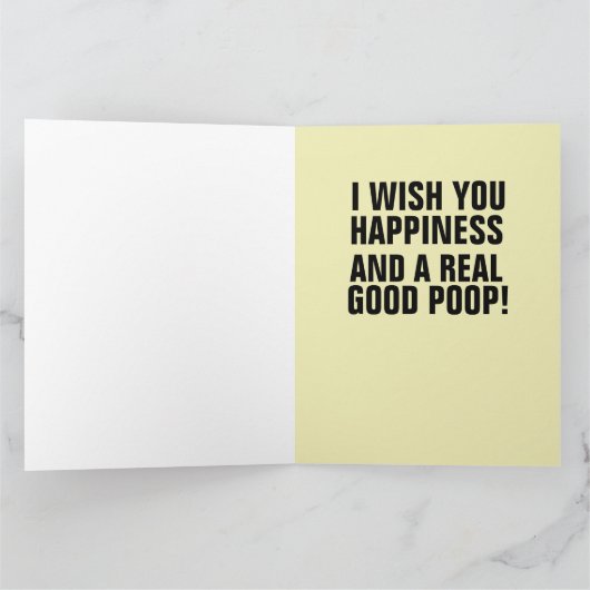 誕生日おもしろいトイレ紙ウンチカード カード (内部)