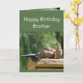 誕生日おもしろいノロウソクno誕生日オーバーザヒル カード (黄色い花)