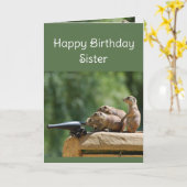 誕生日おもしろいノロウソクno誕生日オーバーザヒル カード (黄色い花)