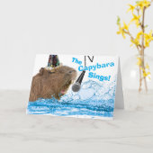 誕生日おもしろいハッピーケイパーバラが歌う カード (黄色い花)