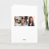 誕生日おもしろいハーピンクウォーターカラーフローラ引用文 カード (裏面)