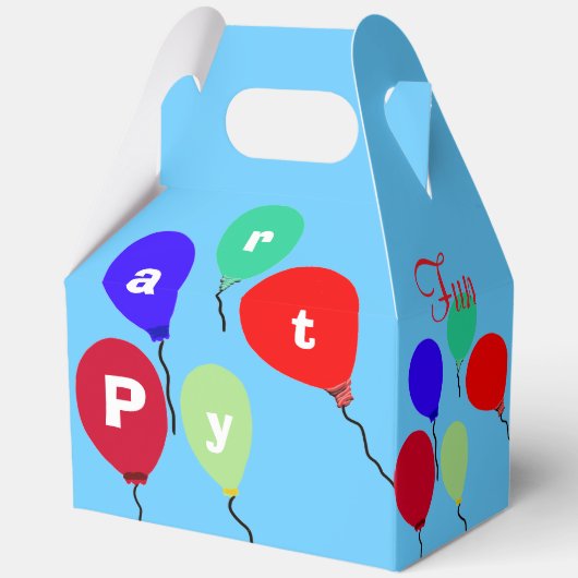 誕生日おもしろいバルーンありがとうお名前 フェイバーボックス (正面)