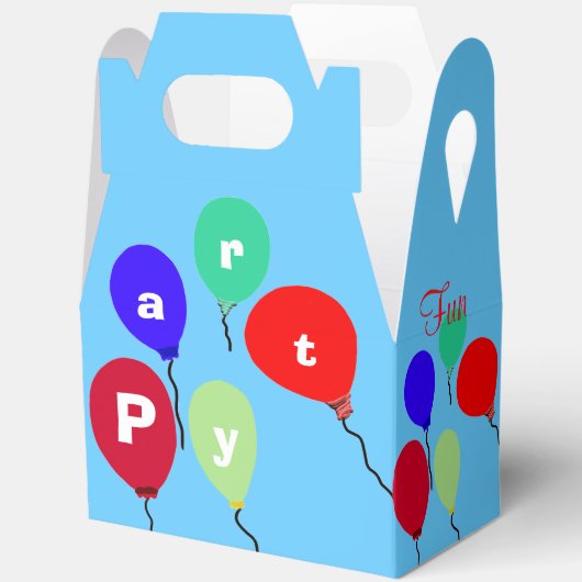 誕生日おもしろいバルーンありがとうお名前 フェイバーボックス (見開き)