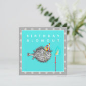 誕生日おもしろいパーティーの招待 招待状 (スタンド正面)