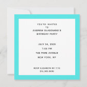 誕生日おもしろいパーティーの招待 招待状 (裏面)