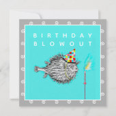 誕生日おもしろいパーティーの招待 招待状 (正面)