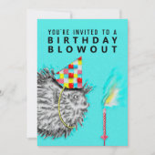 誕生日おもしろいパーティーの招待 招待状 (正面)