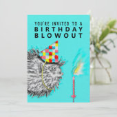 誕生日おもしろいパーティーの招待 招待状 (スタンド正面)