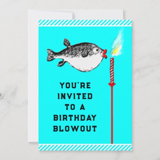 誕生日おもしろいパーティーの招待 招待状 (正面)