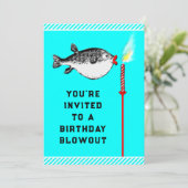 誕生日おもしろいパーティーの招待 招待状 (スタンド正面)