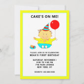 誕生日おもしろいパーティーの招待 招待状 (正面)