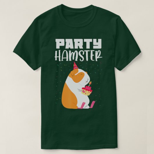 誕生日おもしろいパーティーハムスターお祝い Tシャツ (デザイン正面)