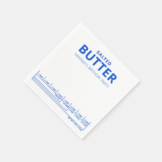 誕生日おもしろいパーティーバターテーマ スタンダードカクテルナプキン (角)