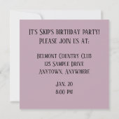 誕生日おもしろいパーティー笑顔ケーキ招待状 招待状 (裏面)