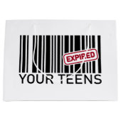 誕生日おもしろいパーティー20日 ラージペーパーバッグ (正面)