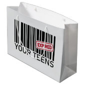 誕生日おもしろいパーティー20日 ラージペーパーバッグ (裏面アングル)