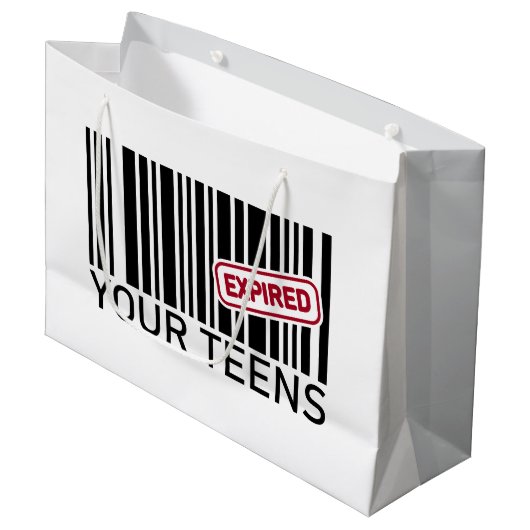 誕生日おもしろいパーティー20日 ラージペーパーバッグ (正面アングル)