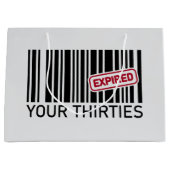 誕生日おもしろいパーティー40日 ラージペーパーバッグ (正面)