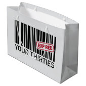 誕生日おもしろいパーティー40日 ラージペーパーバッグ (裏面アングル)