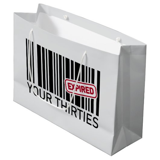 誕生日おもしろいパーティー40日 ラージペーパーバッグ (正面アングル)