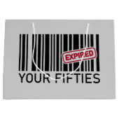 誕生日おもしろいパーティー60日 ラージペーパーバッグ (正面)