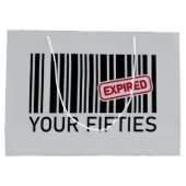 誕生日おもしろいパーティー60日 ラージペーパーバッグ (裏面)