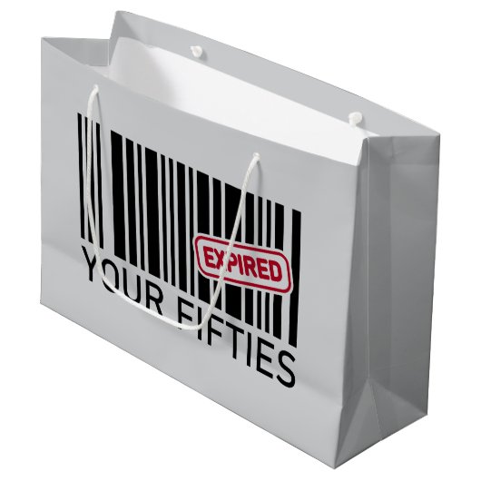 誕生日おもしろいパーティー60日 ラージペーパーバッグ (正面アングル)