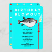 誕生日おもしろいパーティー 招待状 (正面/裏面)